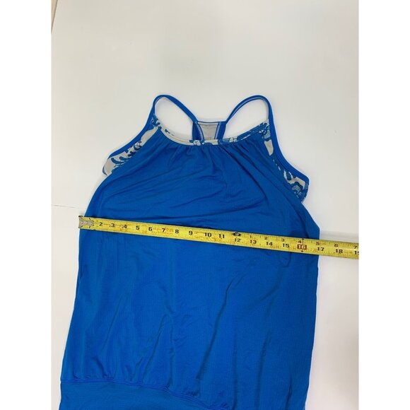 Lululemon Blue Racerback No Limits Tank Top W/ Built In Sports Bra Size Medium - Picture 8 of 11